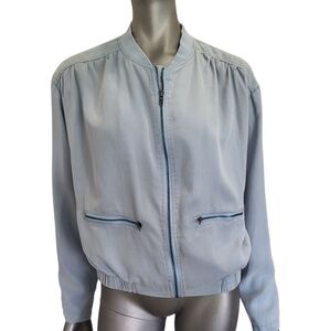 B16. NWT in loom Sky Blue Bomber Jacket - Size Medium